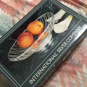 Silver plated wire basket